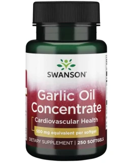 Swanson Garlic Oil (Koncentrát česnekového oleje), 500 mg, 250 softgelových kapslí