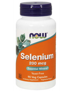 NOW Selenium, 200 µg, 90 rostlinných kapslí