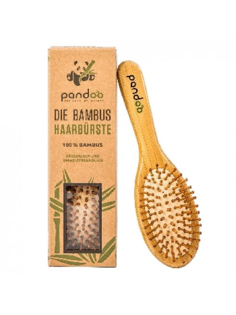 Pandoo Bambusový kartáč na vlasy s přírodními štětinami