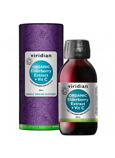 Viridian Elderberry Extract + Vitamin C Organic, 100 ml