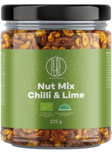 BrainMax Pure Nut Mix - Chilli & Lime, BIO, 225 g