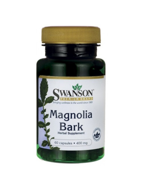 Swanson Magnolia Bark - Magnólie, 400 mg, 60 kapslí