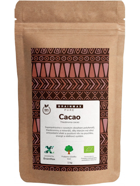 BrainMax Pure Cacao, Bio Kakao z Peru, 1000 g