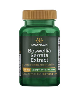 Swanson Boswellia Serrata Extract (Kadidlovník pilovitý extrakt), 125 mg, 60 rostlinných kapslí - EXPIRACE 1/2023