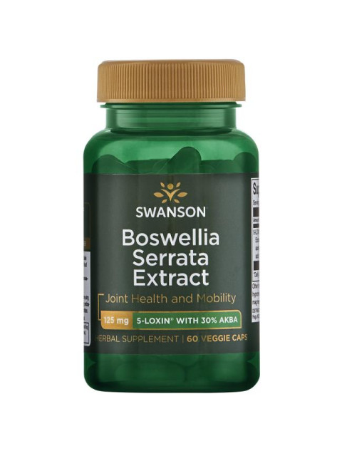 Swanson Boswellia Serrata Extract (Kadidlovník pilovitý extrakt), 125 mg, 60 rostlinných kapslí - EXPIRACE 1/2023