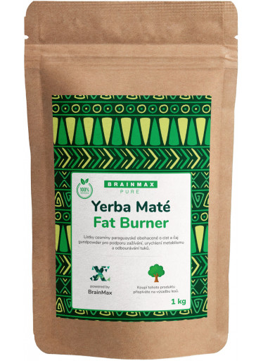 BrainMax Pure Organic Yerba Maté - Fat Burner 1000 g