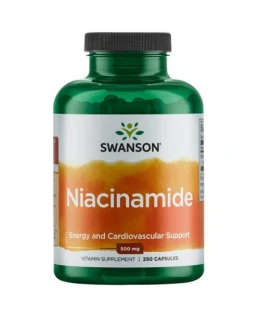 Swanson Nikotinamid Vitamín B3 (Niacinamide), 500 mg, 250 kapslí - EXPIRACE 11/2024
