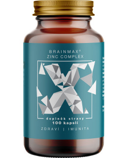 BrainMax Zinc Complex, Zinek, Selen, Měď a Kurkuma, 100 rostlinných kapslí