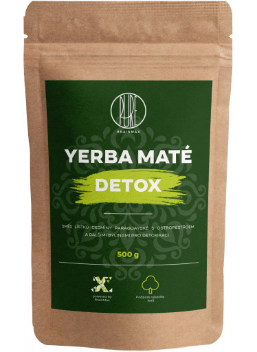 BrainMax Pure Organic Yerba Maté - Detox, 500 g