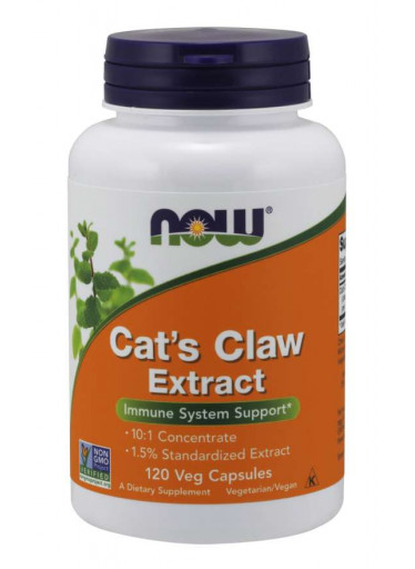 NOW Cat's Claw Extract (Řemdihák plstnatý), 120 rostlinných kapslí - EXPIRACE 1/24