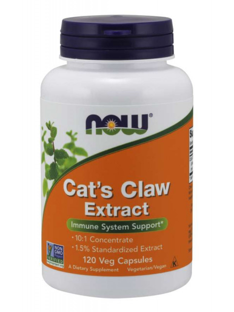 NOW Cat's Claw Extract (Řemdihák plstnatý), 120 rostlinných kapslí