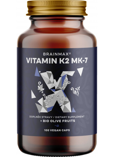 BrainMax Vitamin K2 jako MK7 150 mcg, 100 rostlinných kapslí