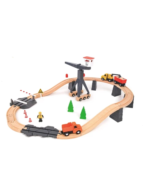 TookyToy Dřevěná vláčkodráha - stavba železnice