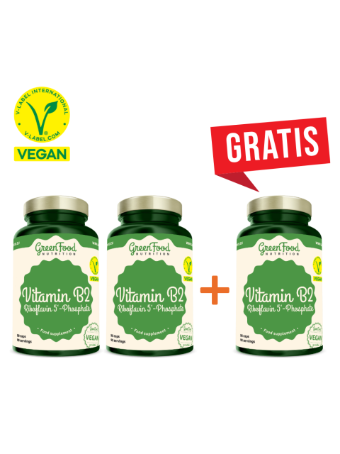 GreenFood 2 + 1 Vitamin B2 Riboflavin 5'Phosphate 90 kapslí