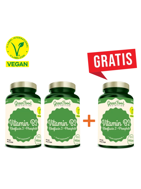 GreenFood 2 + 1 Vitamin B2 Riboflavin 5'Phosphate 90 kapslí