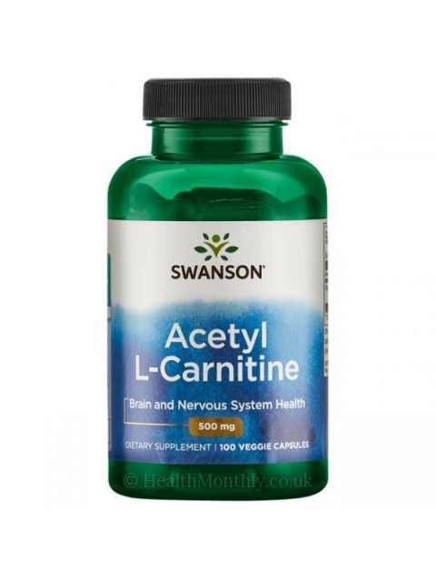 Swanson Acetyl-L-Carnitine 500mg, 100 kapslí - EXPIRACE 4/2023