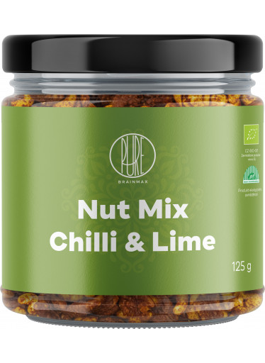 BrainMax Pure Nut Mix - Chilli & Lime, BIO, 125 g