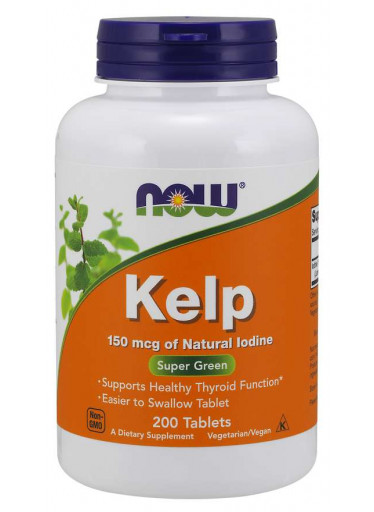 NOW Kelp, Přírodní Jód, 150 ug, 200 tablet