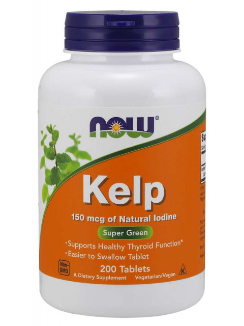 NOW Kelp, Přírodní Jód, 150 ug, 200 tablet