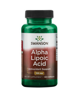 Swanson Alpha Lipoic Acid (Kyselina Alfa lipoová), 100 mg, 120 kapslí 