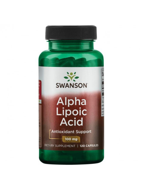 Swanson Alpha Lipoic Acid (Kyselina Alfa lipoová), 100 mg, 120 kapslí 