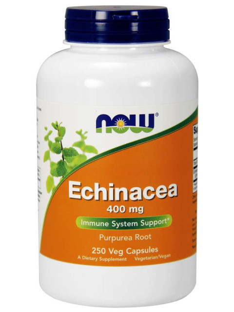 NOW Echinacea (Třapatka), 400 mg, 250 rostlinných kapslí