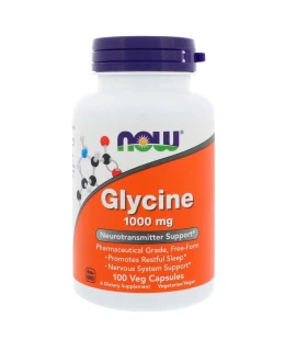 NOW Glycin, 1000 mg, 100 kapslí