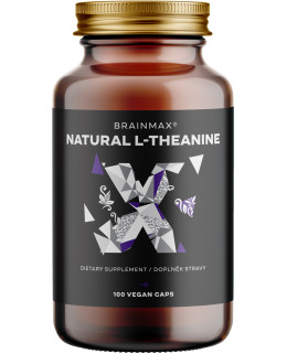 BrainMax Natural L-Theanine, 100 rostlinných kapslí