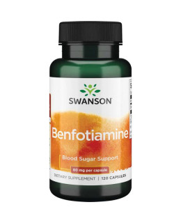 Swanson Benfotiamin, 80 mg, 120 kapslí