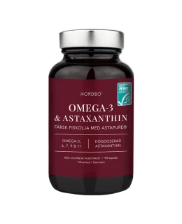 Nordbo Omega 3 and Astaxanthin 90 kapslí
