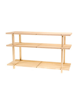 ATMOWOOD Dřevěný botník 77 x 26 x 45 cm