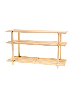 ATMOWOOD Dřevěný botník 77 x 26 x 45 cm
