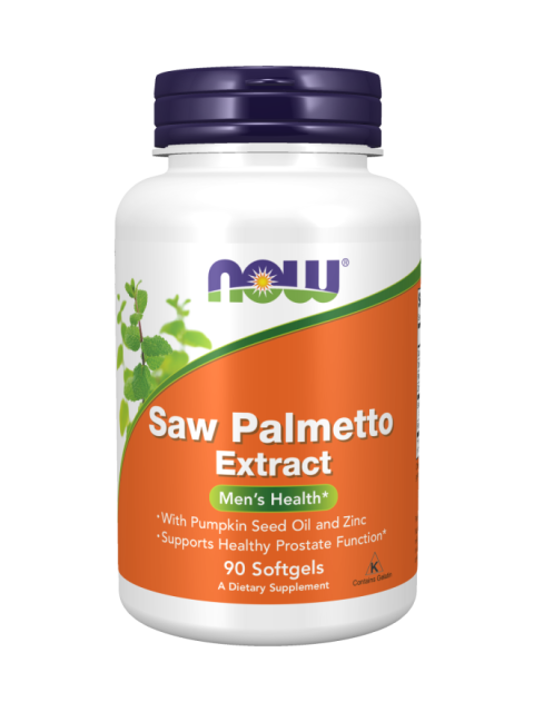 NOW Saw Palmetto with Pumpkin Seed and Zinc extract (Serenoa plazivá s dýňovým olejem a zinkem), 80 mg, 90 softgelových kapslí - EXPIRACE 10/2025