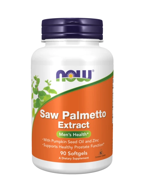 NOW Saw Palmetto with Pumpkin Seed and Zinc extract (Serenoa plazivá s dýňovým olejem a zinkem), 80 mg, 90 softgelových kapslí - EXPIRACE 10/2025