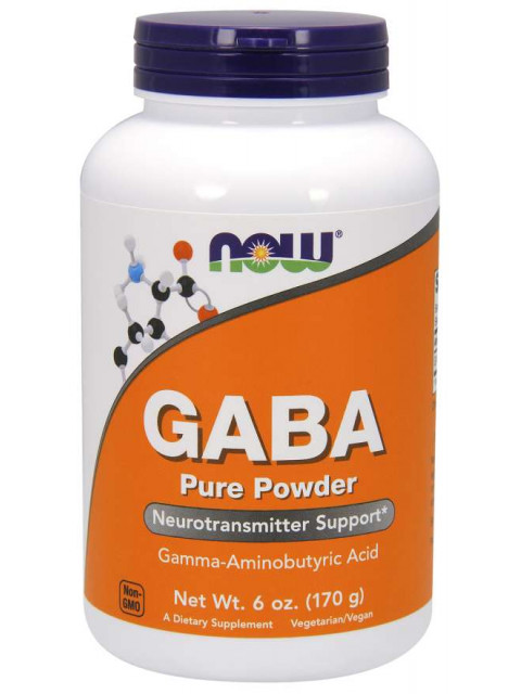 NOW GABA (kyselina gama-aminomáselná) čistý prášek, 170 g
