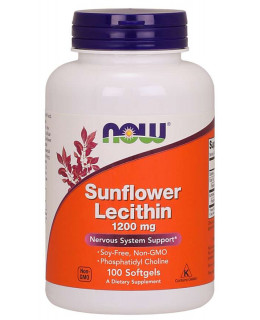 NOW Sunflower Lecithin (slunečnicový lecitin), 1200 mg, 100 softgelových kapslí