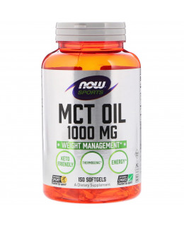 NOW MCT olej, 1000mg, 150 softgel kapslí