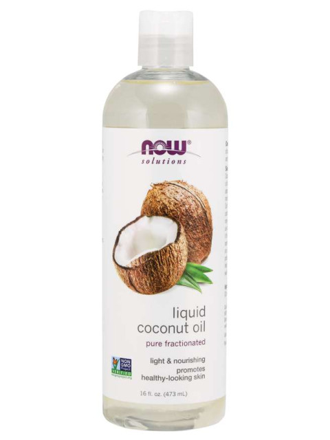 NOW Coconut oil (kokosový olej), Liquid Pure Fractionated, 473 ml