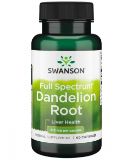 Swanson Dandelion Root (Pampeliška kořen), 515 mg, 60 kapslí