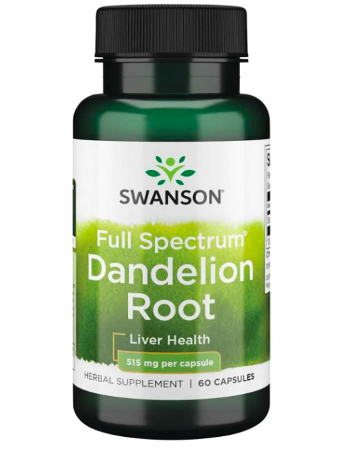 Swanson Dandelion Root (Pampeliška kořen), 515 mg, 60 kapslí