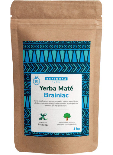 BrainMax Pure Organic Yerba Maté - Brainiac, 1000 g