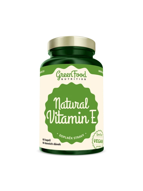 GreenFood GreenFood Přírodní Vitamin E 60 kapslí - EXPIRACE 1/2025