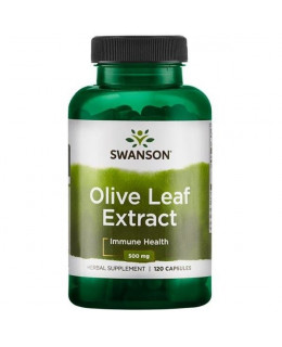 Swanson Olive Leaf Extract 500mg (Extrakt z olivových listů), 120 kapslí