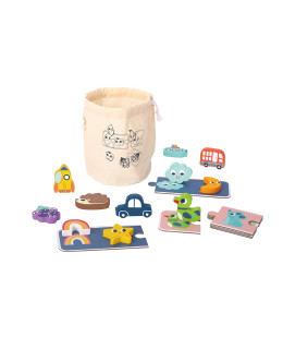 TookyToy Senzorické pexeso a puzzle