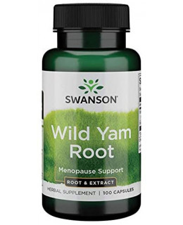 Swanson Wild Yam Root (Smlditec hlupatý), 100 kapslí