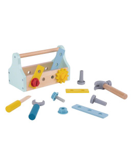 TookyToy Dřevěná sada nářadí v přenosném boxu