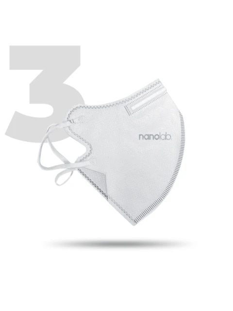 Nanolab 3 x Český bezpečný nano respirátor FFP2 bílý - EXPIRACE 3/2024