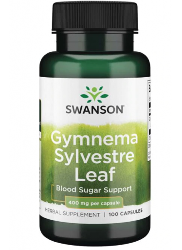 Swanson Gymnema Sylvestre Leaf (Gymnéma lesní), 400 mg, 100 kapslí