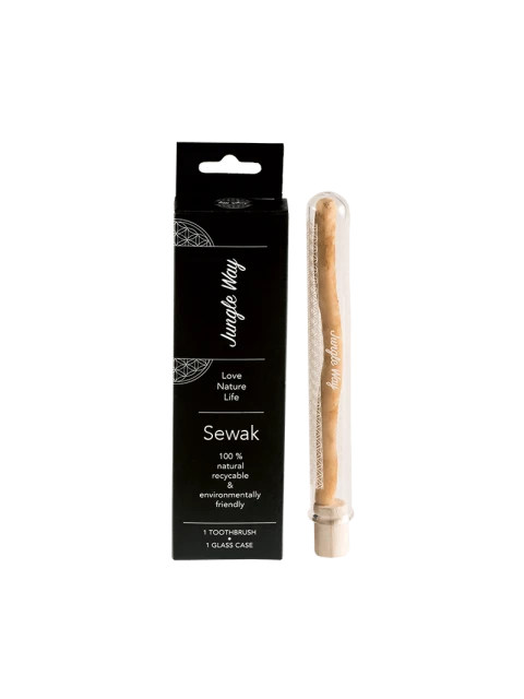 Jungle Way Zubní kartáček sewak se skleněným pouzdrem