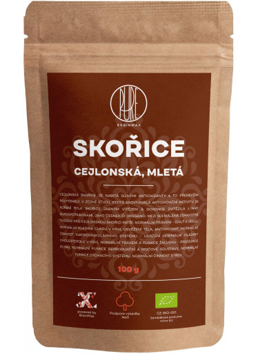 BrainMax Pure Skořice Cejlonská BIO mletá, 100 g